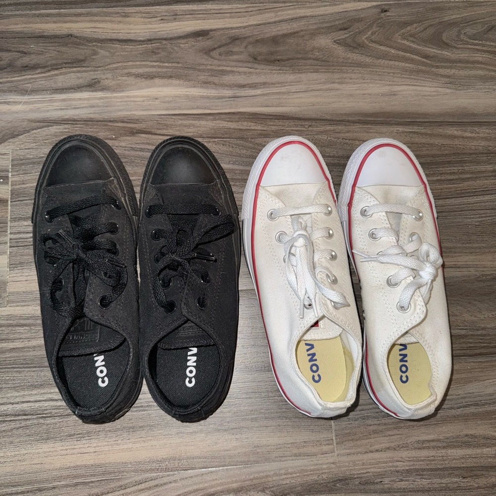 Converse Black and White Canvas Sneakers